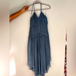 Shona Joy Halter Midi Dress in Blue